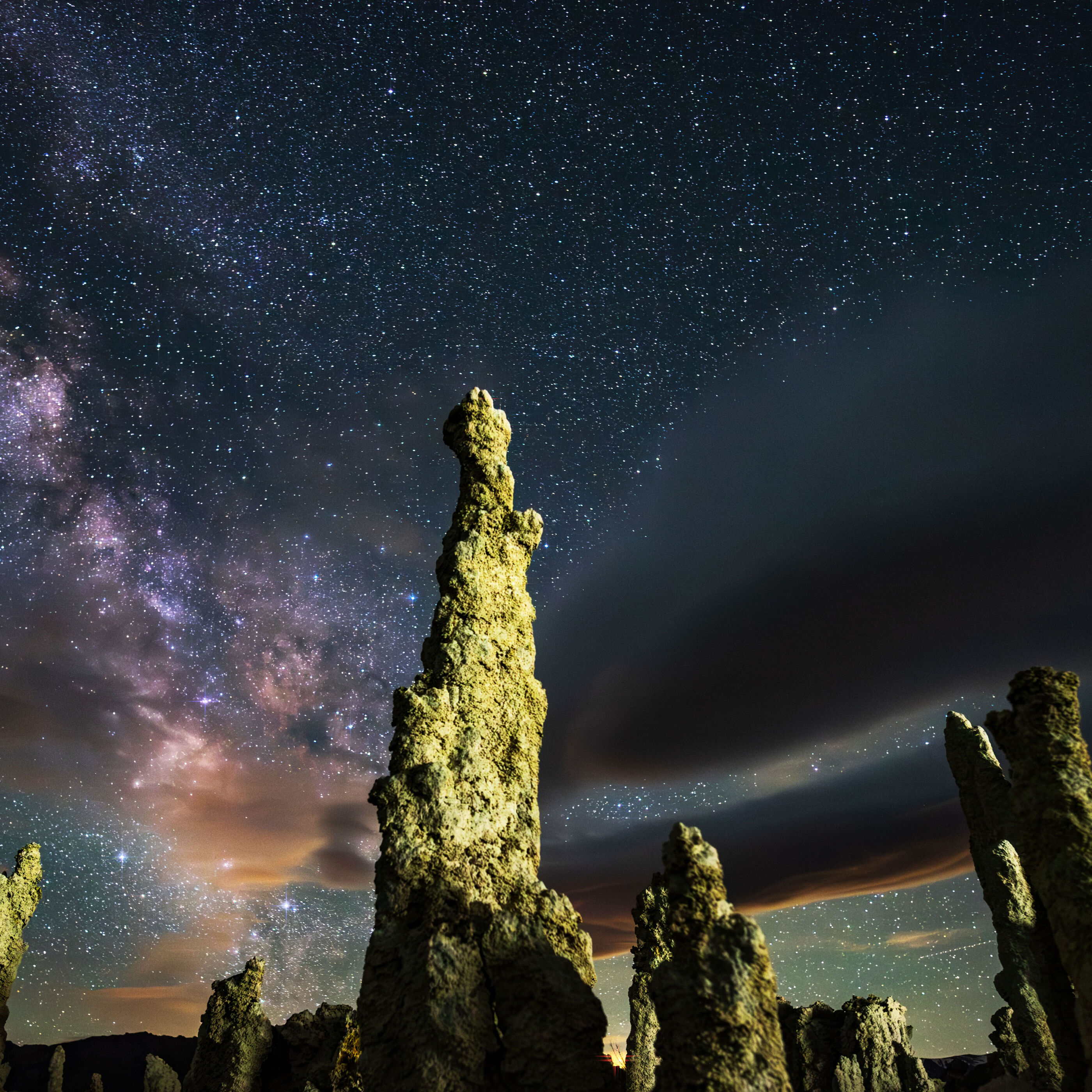 Tufa spires and the Milky Way, Mono Lake, California