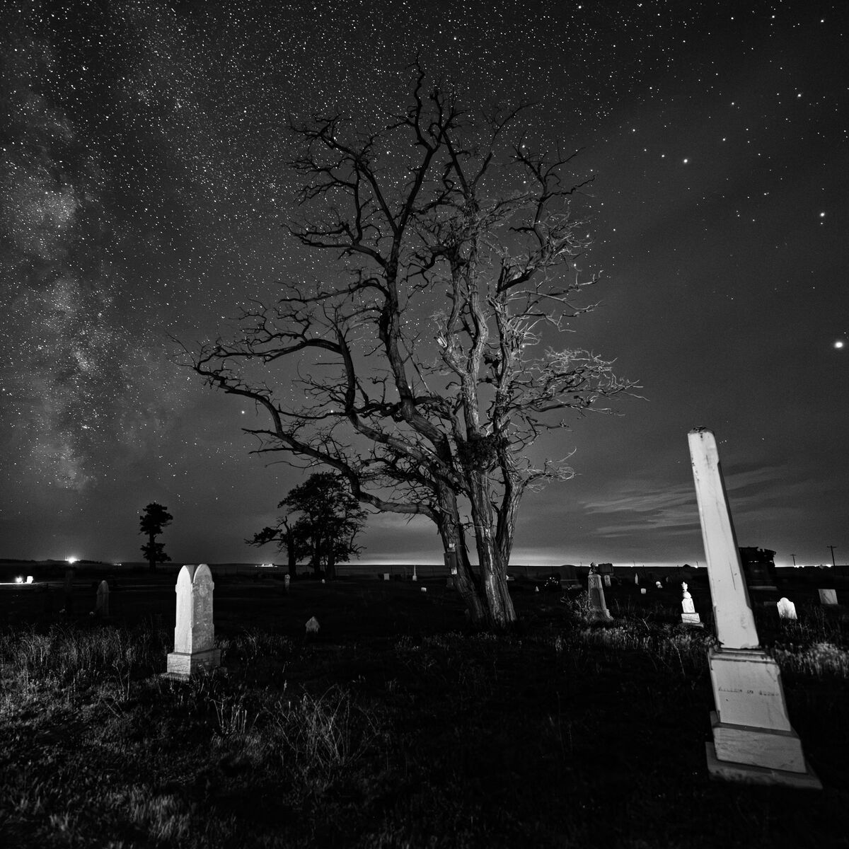 Cemetery, monochrome